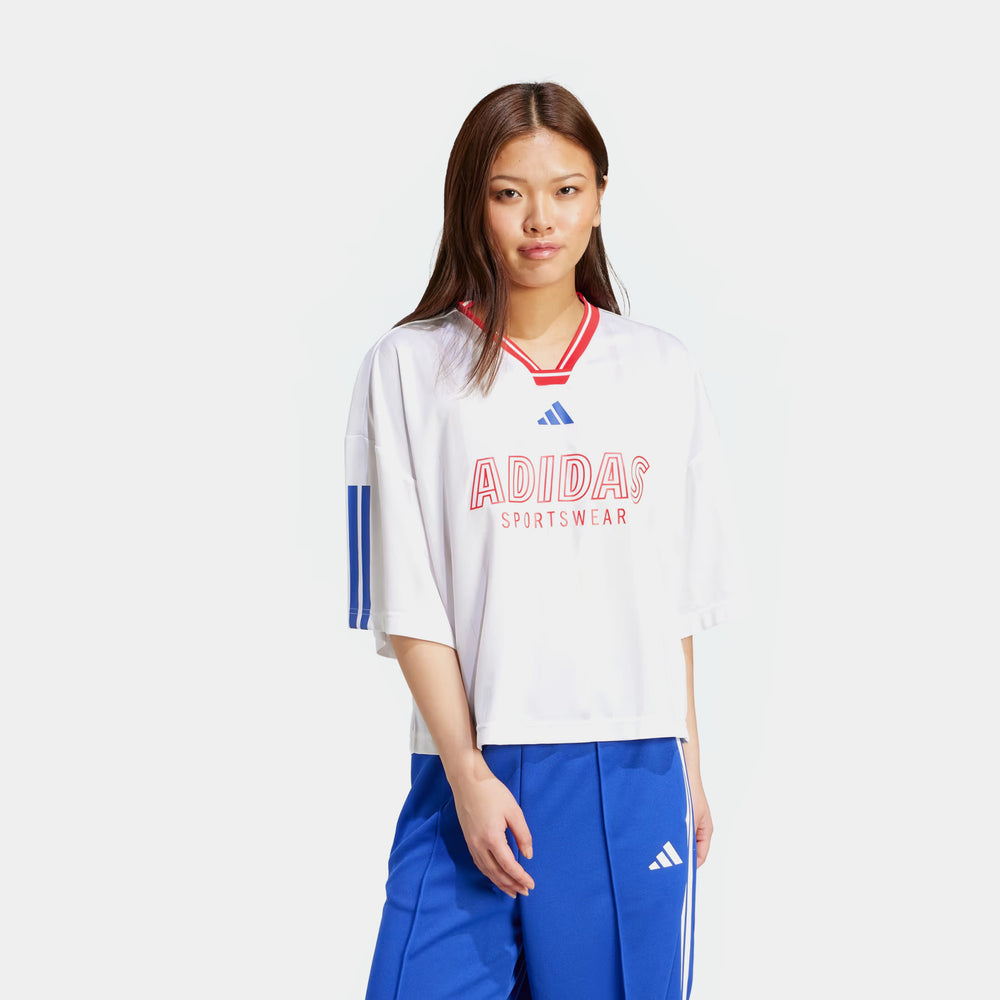 Футболка жіноча adidas Tiro Nations Boyfriend