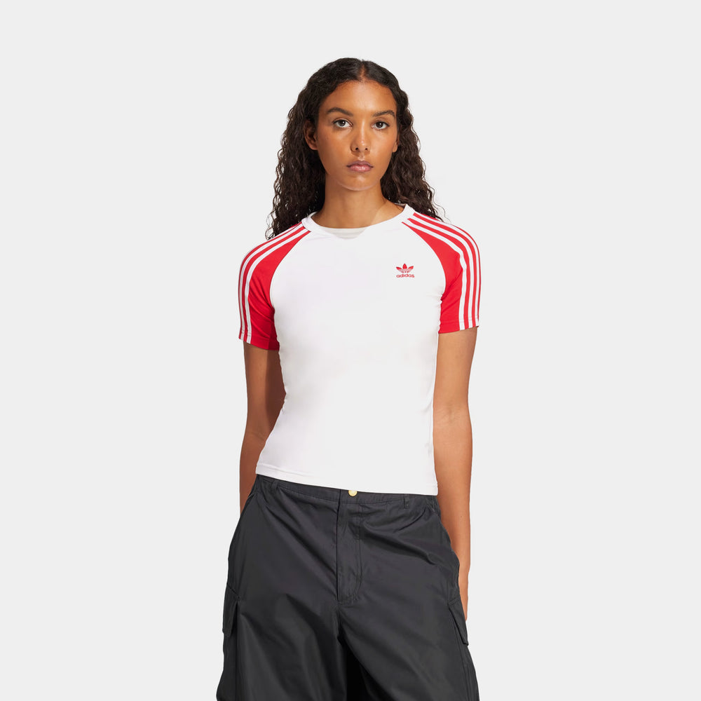 Футболка жіноча adidas Adicolor 3 Stripes Raglan Slim