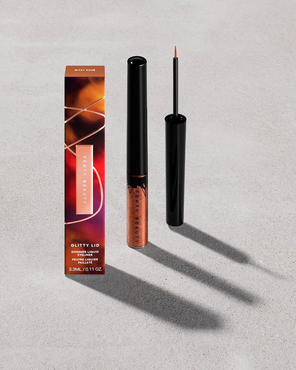 Підводка для очей Fenty Beauty Glitty Lid Shimmer Liquid Eyeliner, відтінок Ritzy Rose