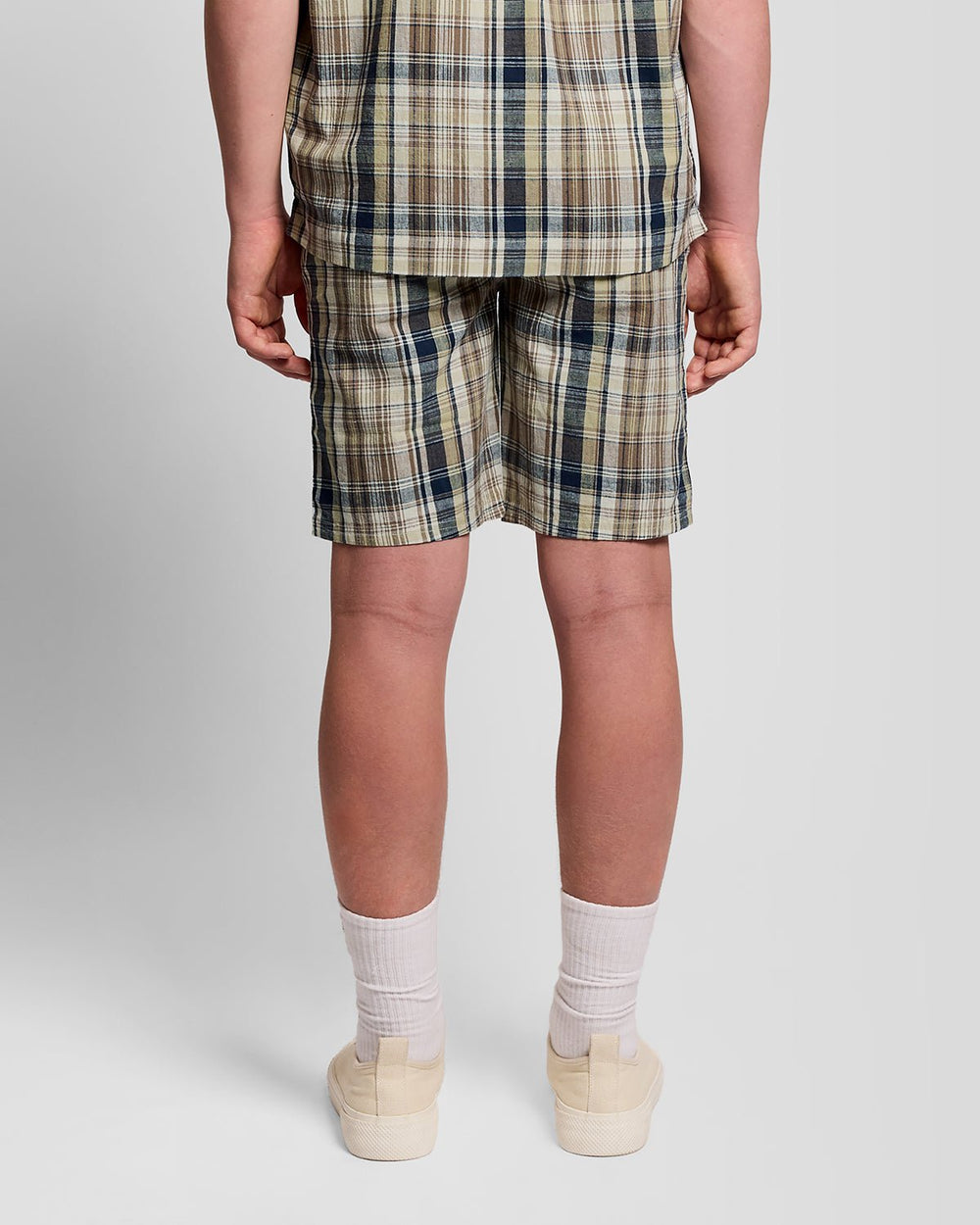 Шорти дитячі Lyle & Scott у клітинку з льоном