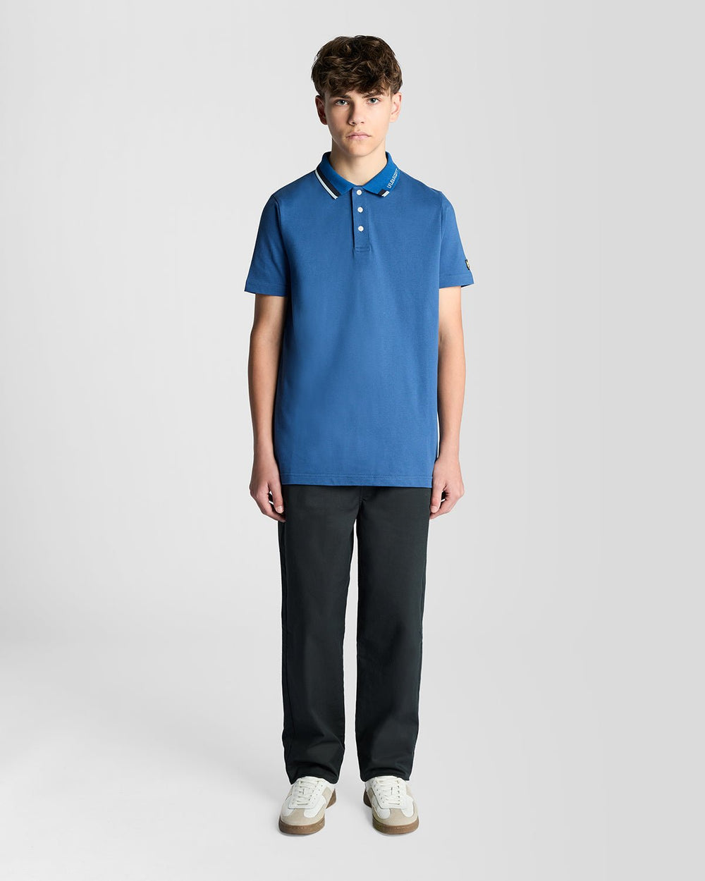 Поло дитяче Lyle & Scott з контрастним коміром