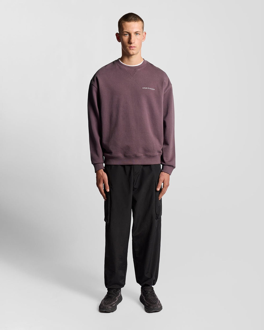 Світшот чоловічий Lyle & Scott Script з начосом