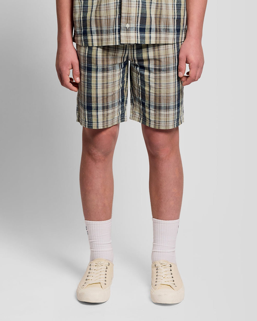 Шорти дитячі Lyle & Scott у клітинку з льоном