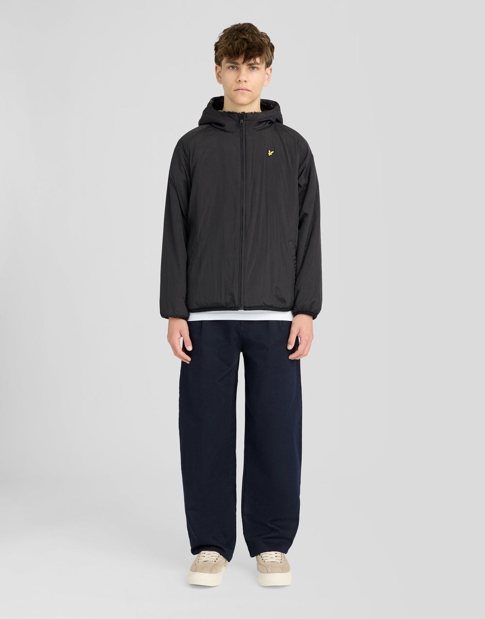Куртка дитяча Lyle & Scott двостороння флісова