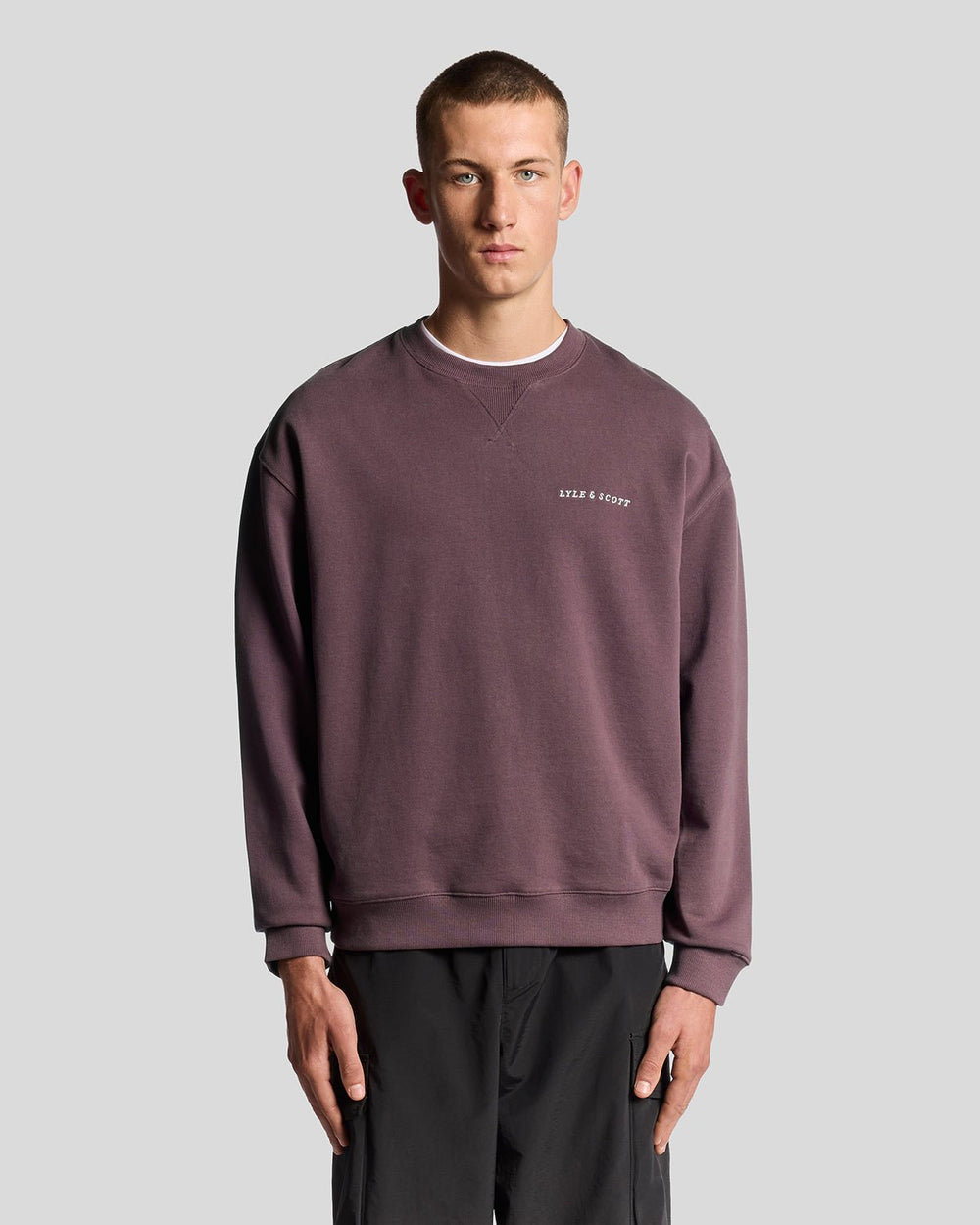 Світшот чоловічий Lyle & Scott Script з начосом