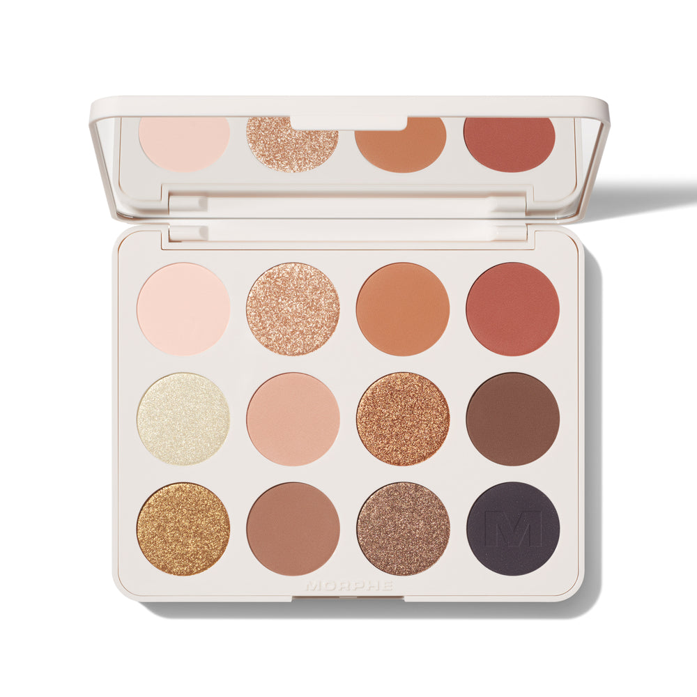 Палетка тіней Morphe ChromaPlus 12-Pan Eyeshadow Palette, відтінок Flickering Sands