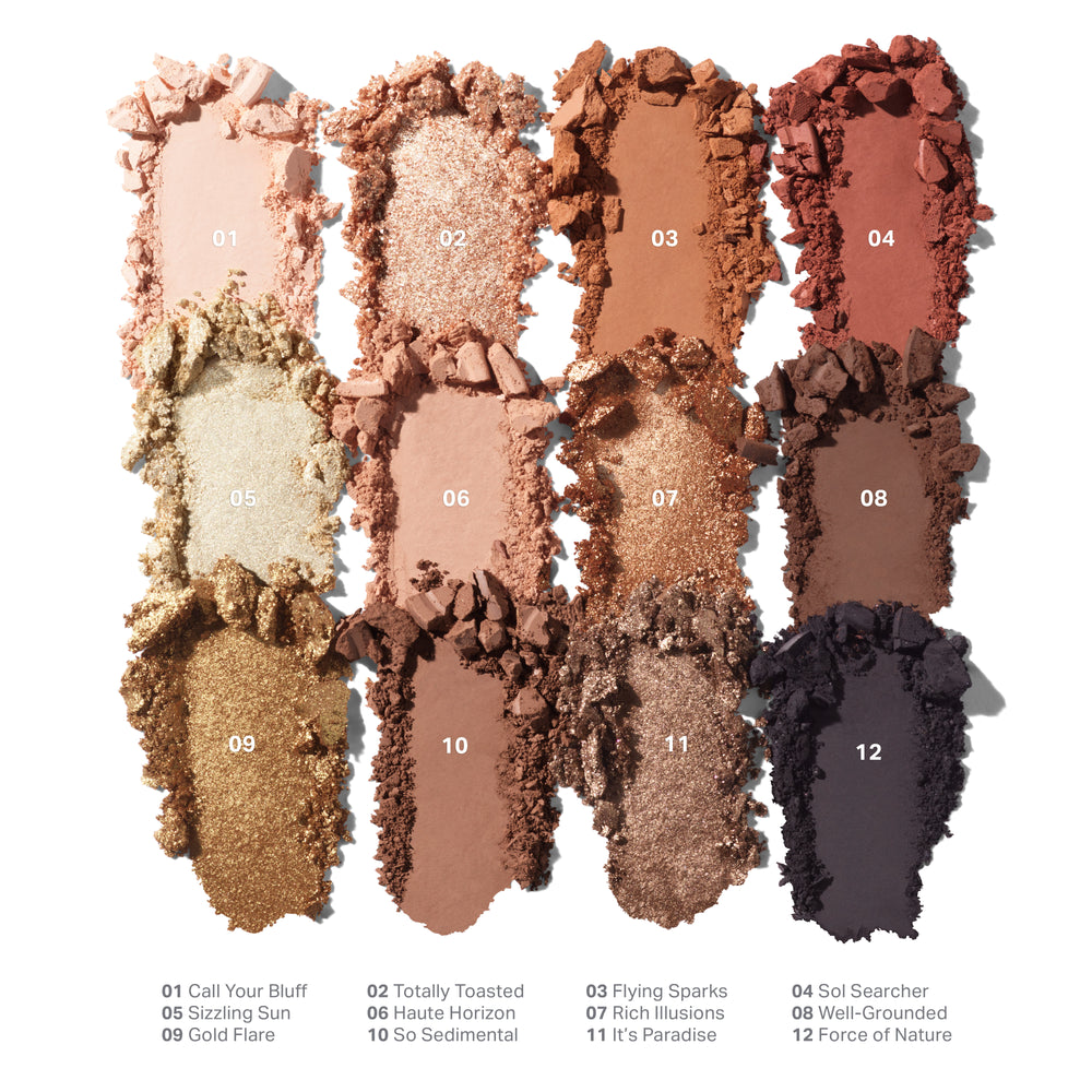 Палетка тіней Morphe ChromaPlus 12-Pan Eyeshadow Palette, відтінок Flickering Sands