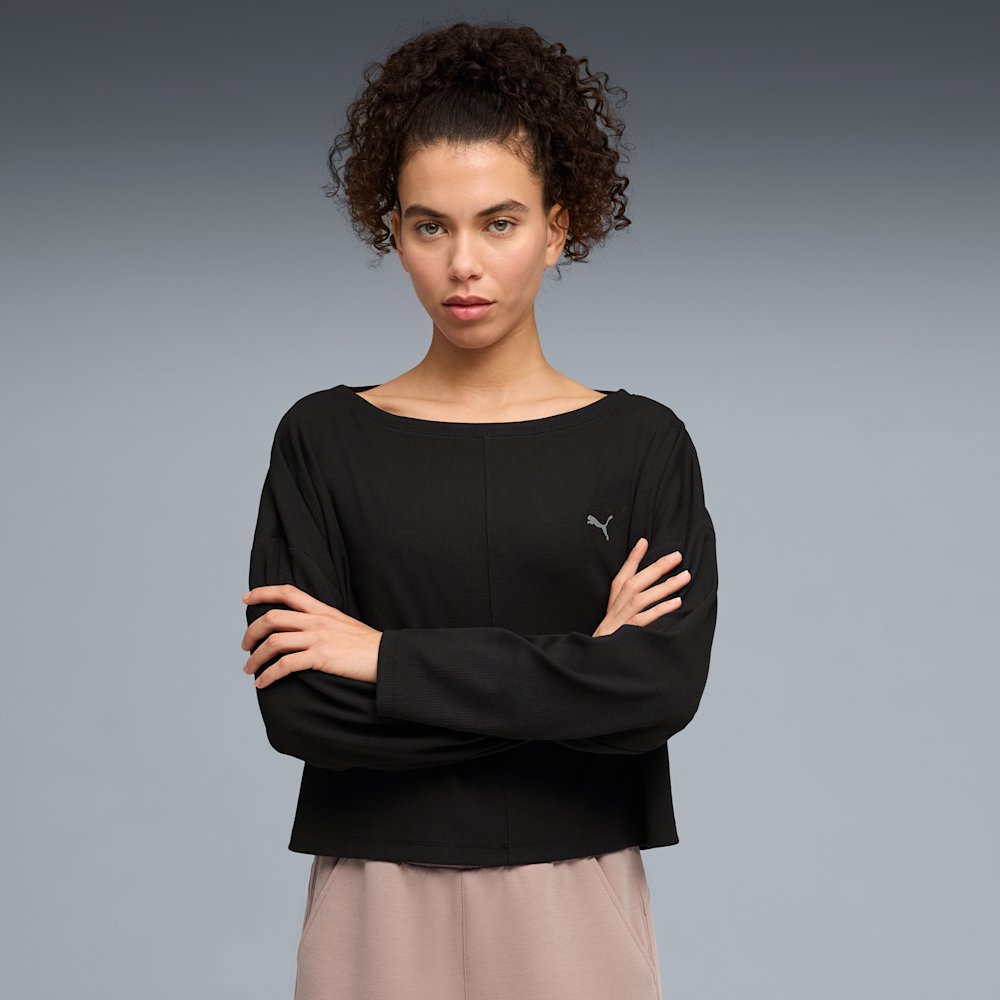 Лонгслів жіночий PUMA Cloudspun Ribbed Cloud
