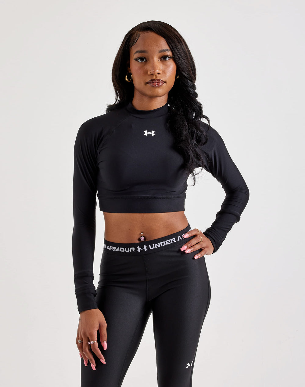 Топ жіночий Under Armour HeatGear Crop Mock з довгим рукавом