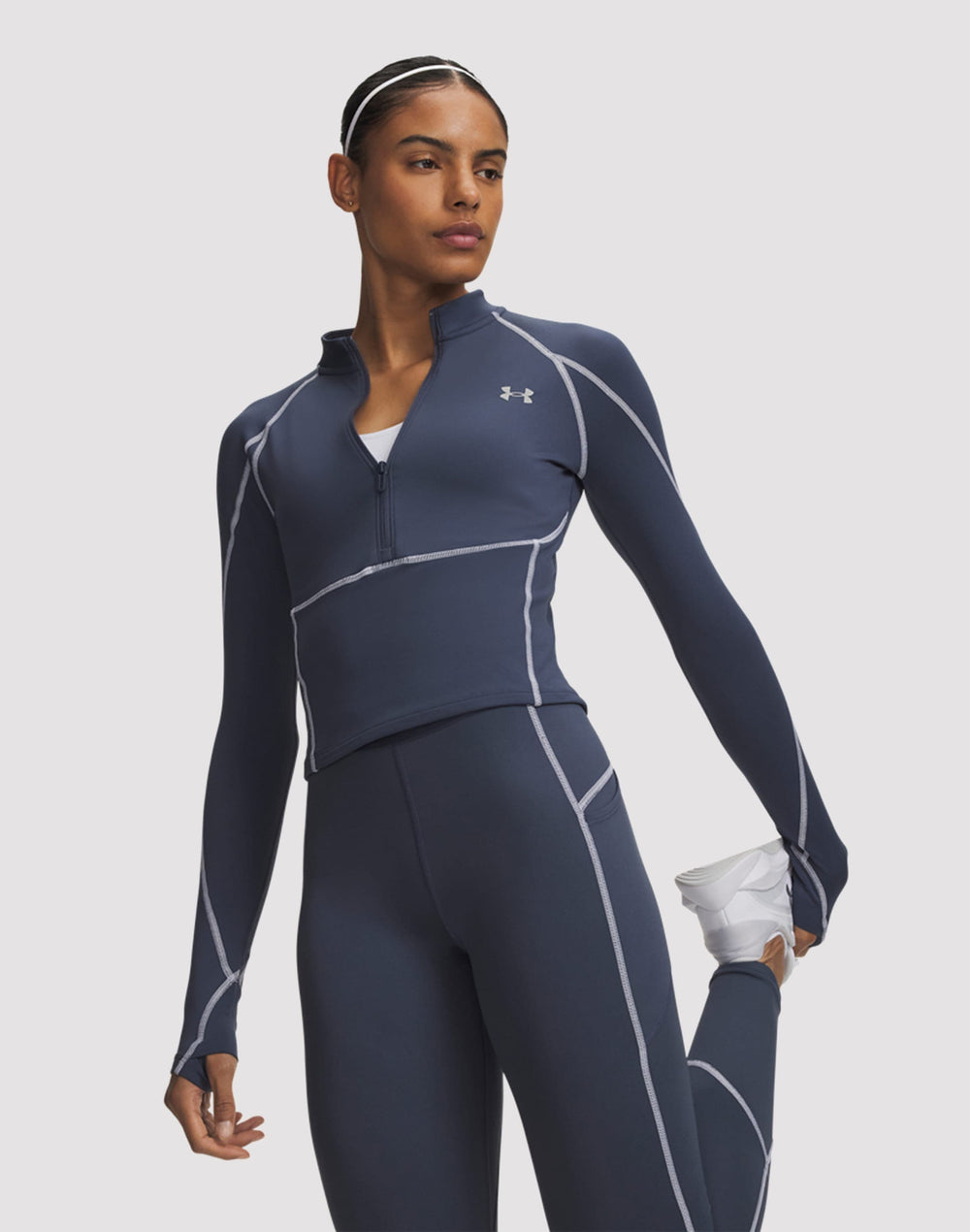 Лонгслів жіночий Under Armour ColdGear Elite на блискавці 1/2